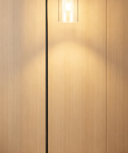 Industrial Style Floor Lamp, Glass Shade